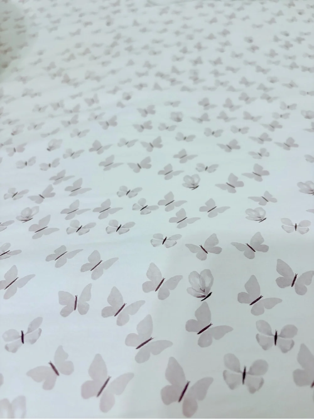 Pottery Barn Kids Butterfly Print Sheet in Pale Pink